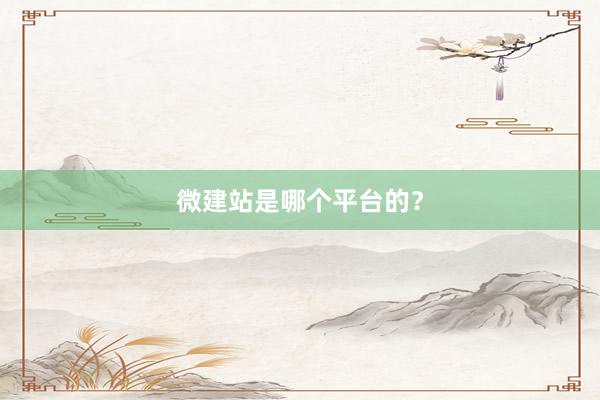 微建站是哪个平台的？